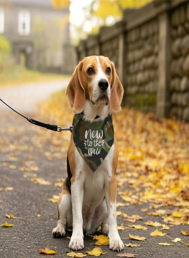 ZPPRJF New to The Crew Funny Cute Triangle Scarf, Camo Gift for Dog Lover, Small to Large Dogs (D58) - Image 5